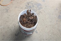 5 GAL. BUCKET FULL OF MISC. CHAIN