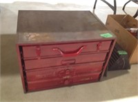 20 x 16 x 16 metal toolbox, heavy, with contents