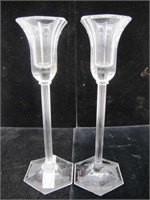 PAIR OF MARQUIS BY WATERFORD CANDLESTICKS