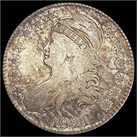 1821 Capped Bust Half Dollar LIGHTLY CIRCULATED