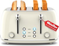 Mueller 4-Slice Retro Toaster  Beige