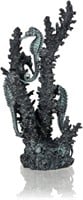 $80-Seahorses On Coral Sculpture, Medium, Black