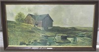 "Old Red Barn" Framed Art by R Manning