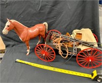 Vintage horse and buggy toy