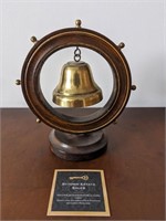 Vintage Wooden & Brass Nautical bell