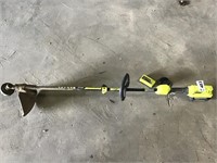 RYOBI WEED EATER W BATTERY, CHARGER