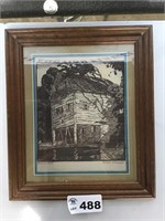 CARSON DONNELL BROWNS MILL PRINT, SIGNED 17 x20