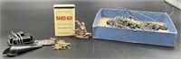 Antique Lionel RR Parts & Vintage Bandaid Tin