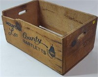 Mountain Lake Country Bartlett's Wooden Crate