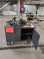 Single Door 4-Drawer Work Cart