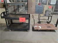(1) 2-Tier 4-Wheel Cart (1) Platform Cart