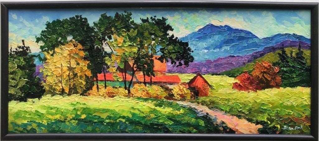 "Blue Mountain Ranch"11,5x25,5Original - Antanenka