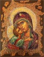 Virgin Mary And Baby Jesus7,5x5,5Collectible Icon