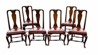 Rare Set of 6 Boston Queen Anne Chairs