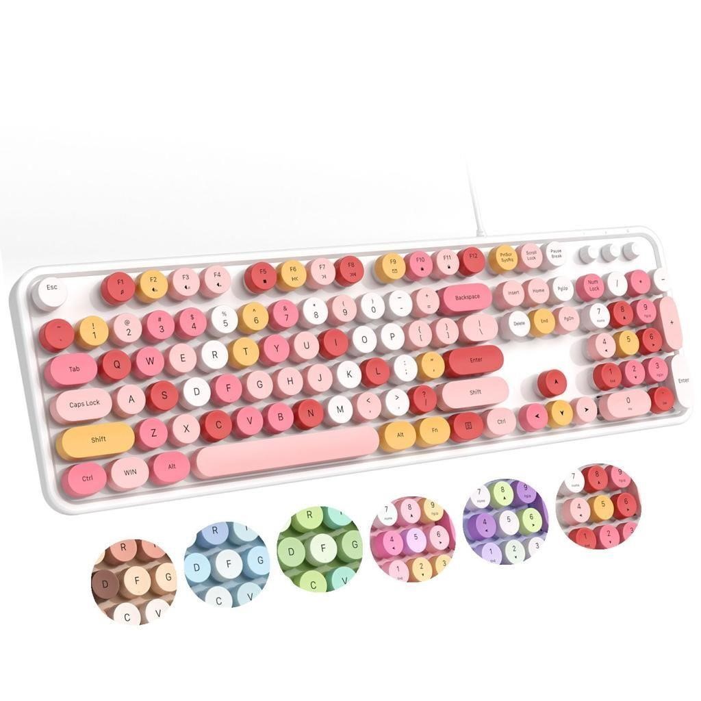 OFFSITE MOFII Wired Keyboard  Cute Colorful