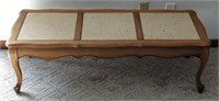 Wood & Stone Long Heavy Coffee Table
