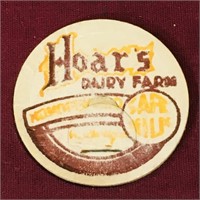 Hoar's Dairy Farm Milk Bottle Top (Vintage)