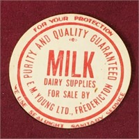 E.M. Young Ltd. Milk Bottle Top (Vintage)