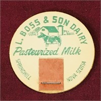 L.Boss & Son Dairy Milk Bottle Top (Vintage)