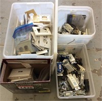 Assorted Electrical Fixtures, Plugs, Switches,