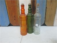 3 Decorative Bottles