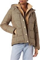 Women's Long-Sleeve Hooded Puffer Coat Medium