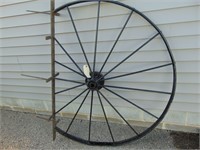 Old Large Metal Wagon Wheel