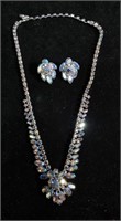 SHERMAN AURORA BOREALIS NECKLACE & EARRING SET