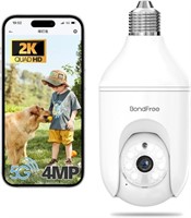 BondFree 4MP Bulb Security Camera 5G & 2.4GHz