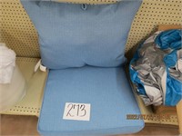 Blue outdoor chair cushion set