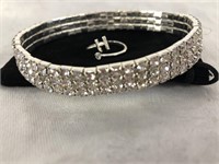 New Silver Plated Initial Ring & Sparkly Bracelet