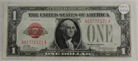1928 $1 US note, red seal, CU