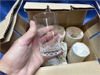 (6) Vtg Hoya Crystal beer glasses in box