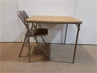 Folding Card Table and Chair (Samsonite)