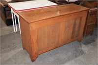 EARLY PINE LIFT TOP MILL BIN W/ SLIDER