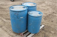 (3) Poly Barrels