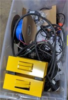 Tote of various wires and more