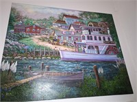 25 X 30" ORIGINAL ARTWORK STEAMSHIP PAINTING