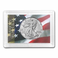 2024 1 Oz Silver Eagle American Flag Design Card