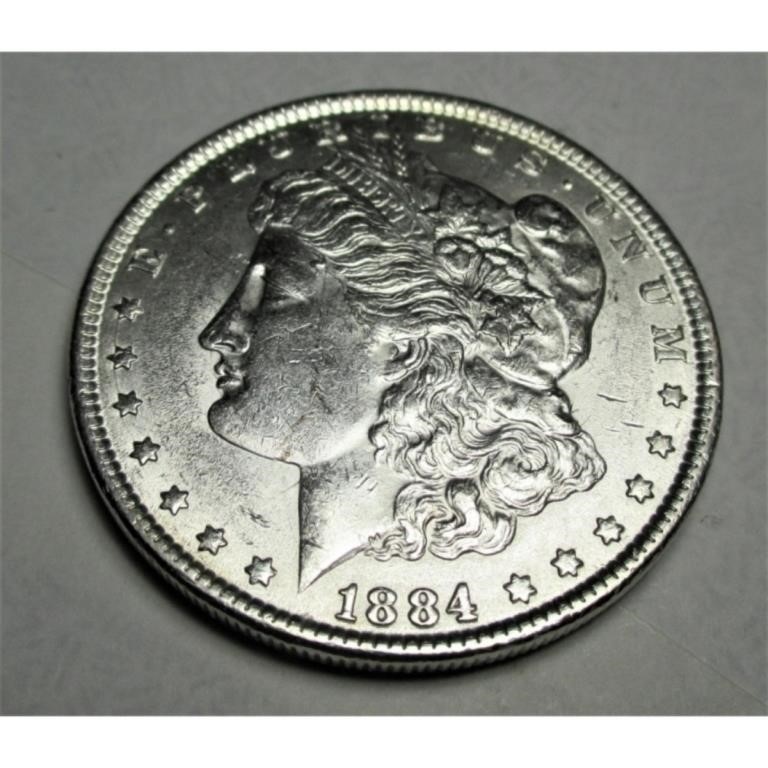 1884 P  Morgan Silver Dollar