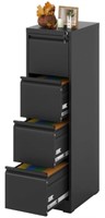 Vertical File Cabinet with Drawers ( BLACK ) **