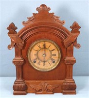 Ansonia Victorian Walnut Shelf Clock