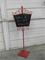 34" Tall Metal Free Standing Sign