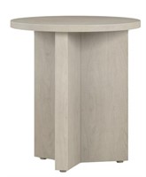 Side table in alder white finish.