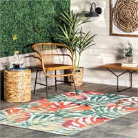 nuLOOM Contemporary Floral Area Rug, 6' Square