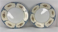 (2) NORITAKE HAND PAINTED PLATES N1518