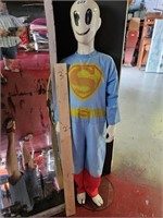 Mannequin Child with Vintage Super Man Halloween