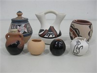 Assorted Small Pottery Decor Items See Info