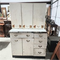 1950's metal, Formica & chrome kitchen cabinets