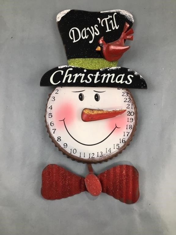 Snowman countdown till Christmas clock